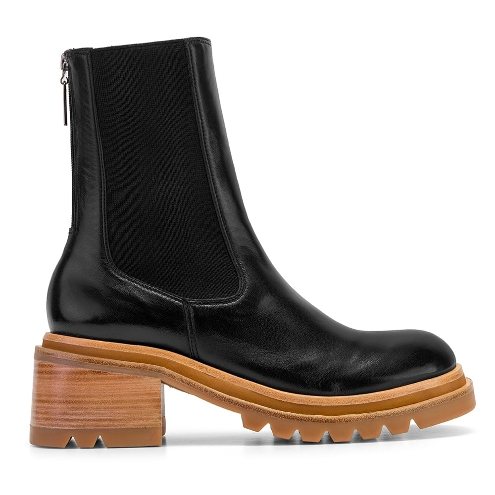 Bota Coturno Green Day Pelica  Baronesa Preto Multi Natural