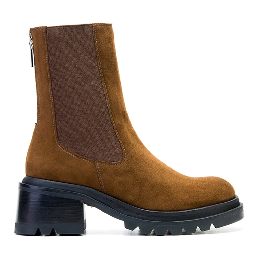 Bota Coturno Green Day Pelica Acamurçada Baronesa Marrom