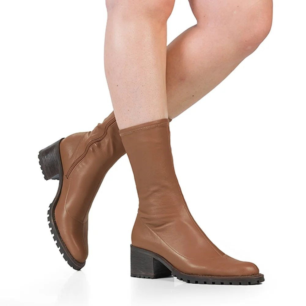 Bota Connor Pelica Stretch Baronesa Caramelo