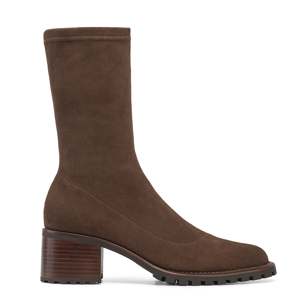 Bota Connor Pelica Acamurçada Stretch Baronesa Marrom