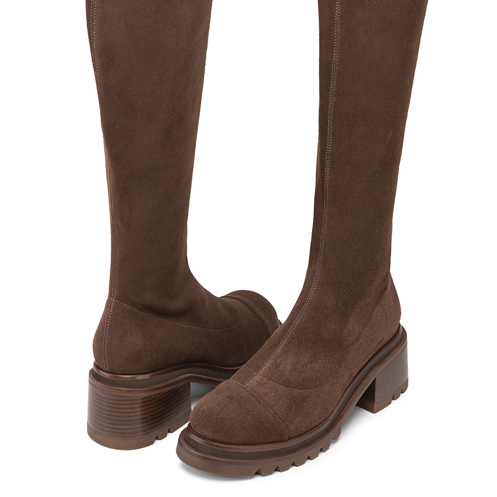 Bota Marchesi Camurça Stretch Baronesa Marrom