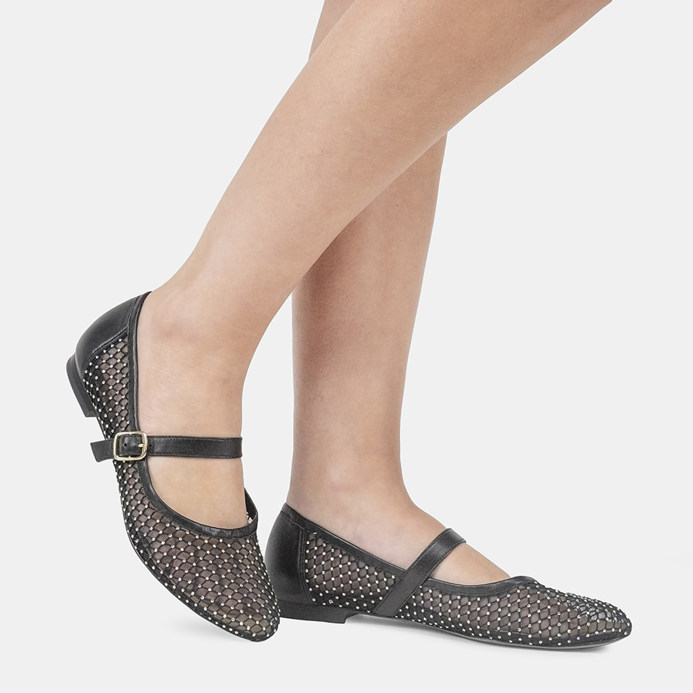 Sapatilha Ballet Dida Baronesa Preto