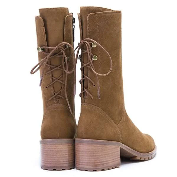 Bota Coturno Odissey Camurça Baronesa Caramelo