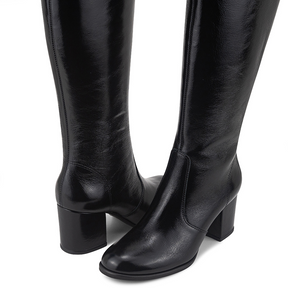 Bota Simona Verniz Vintage Baronesa Preto