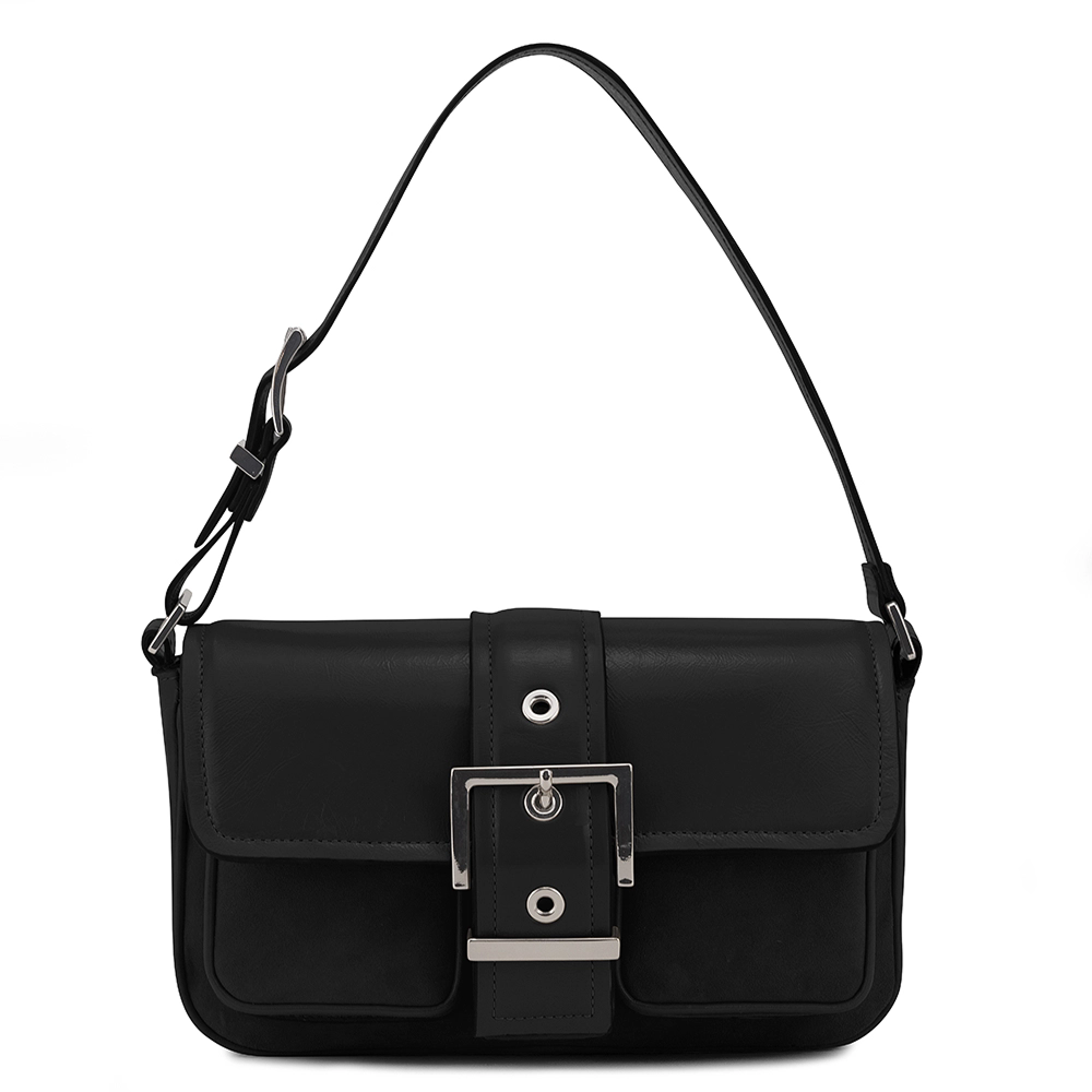 Bolsa Messenger Baronesa Verniz Preto Multi