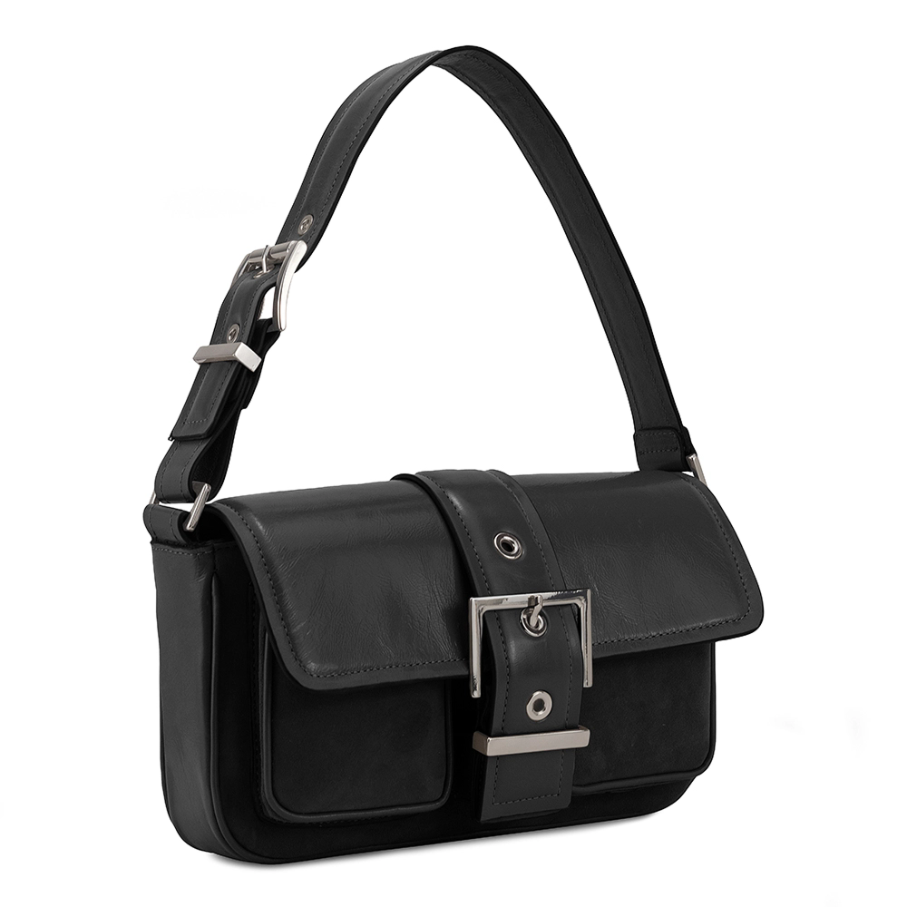 Bolsa Messenger Baronesa Verniz Preto Multi