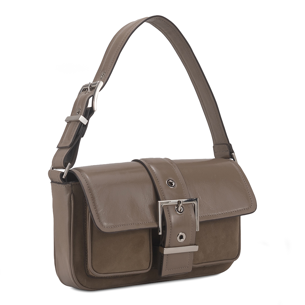 Bolsa Messenger Baronesa Verniz Khaki Multi