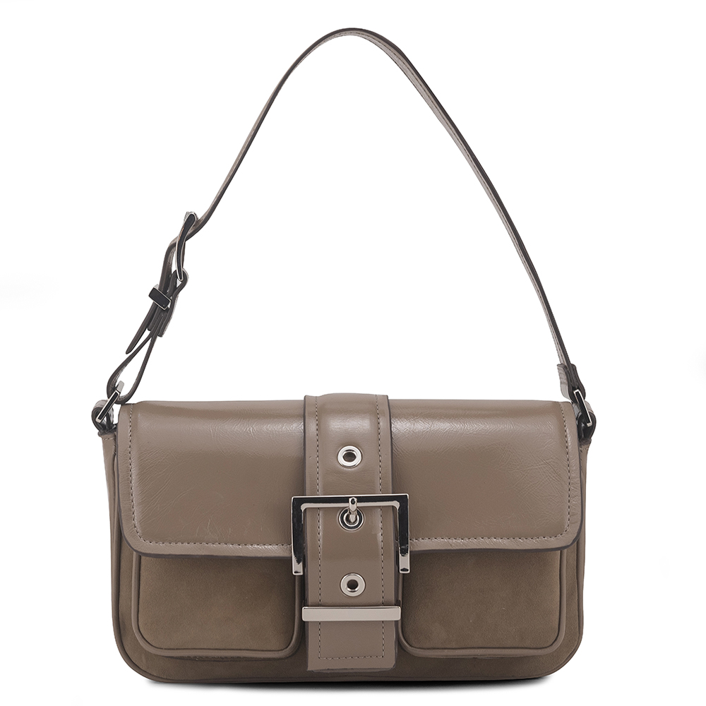 Bolsa Messenger Baronesa Verniz Khaki Multi